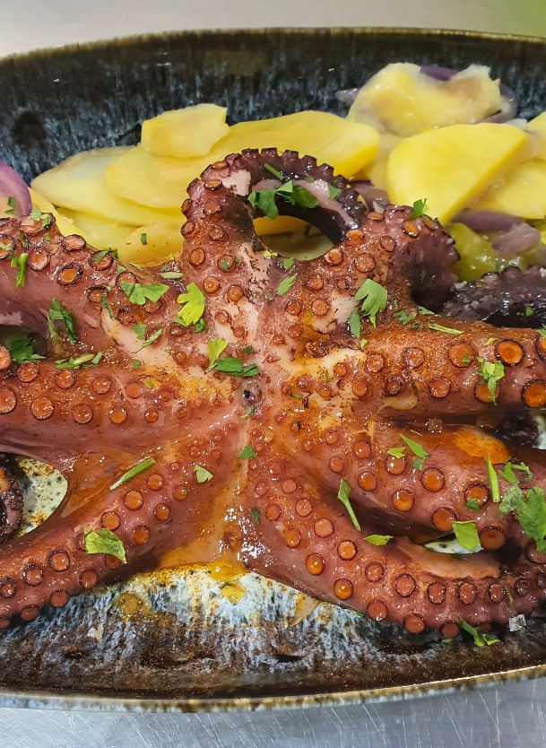 Plato de pulpo de El Puchero de Lerma
